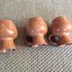 Series of 3 cups in sandstone