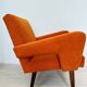 Fauteuil en tissu orange, Allemagne 1960