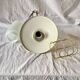 Vintage pendant light in gold metal and white opaline