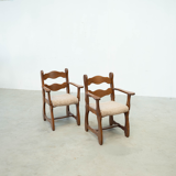 Set of two razorback armchairs