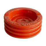 Orange ceramic ashtray