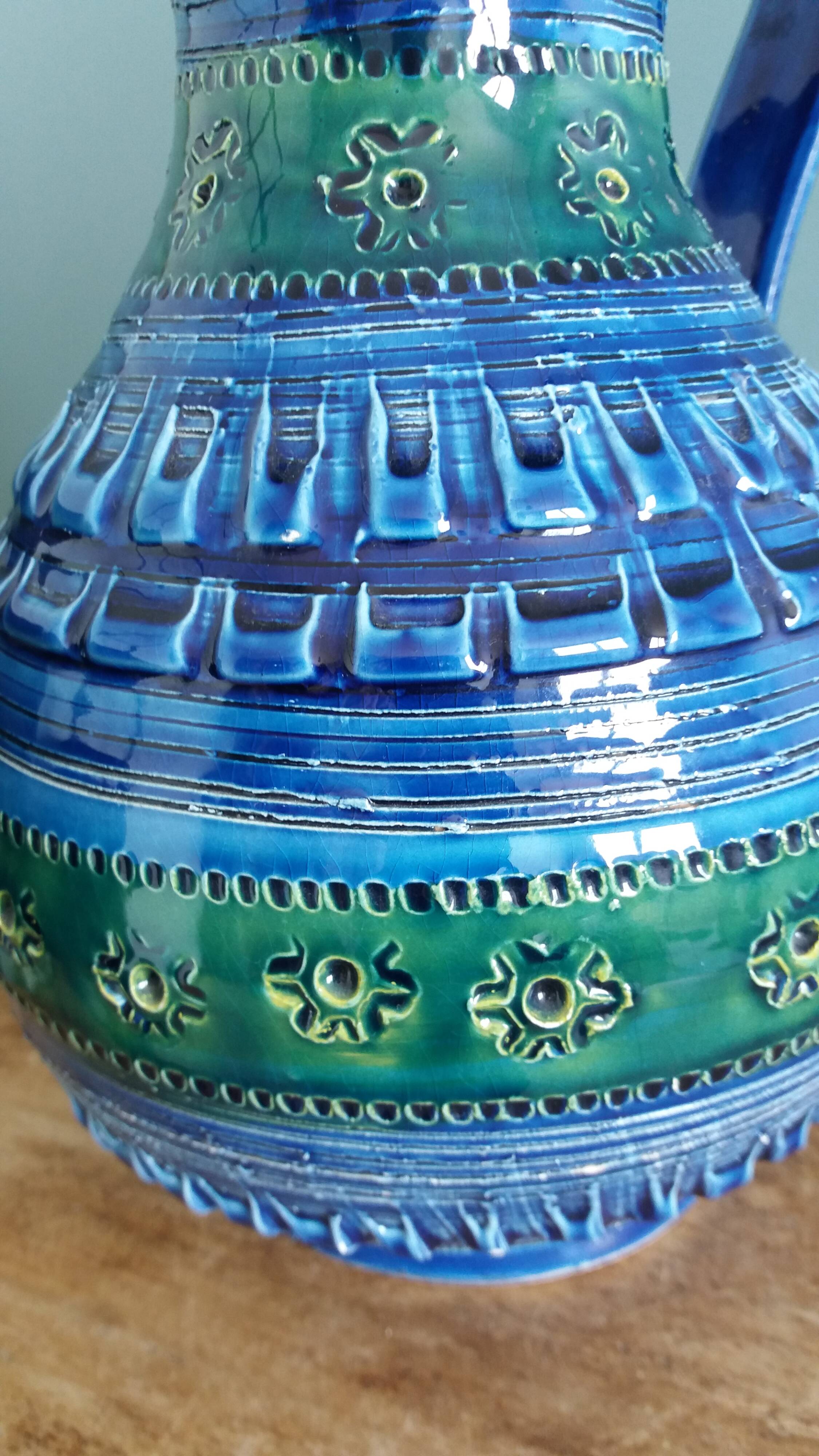 Nedo Scappini vase pitcher for Nuovo Rinascimento, Italy, Aldo Londi style