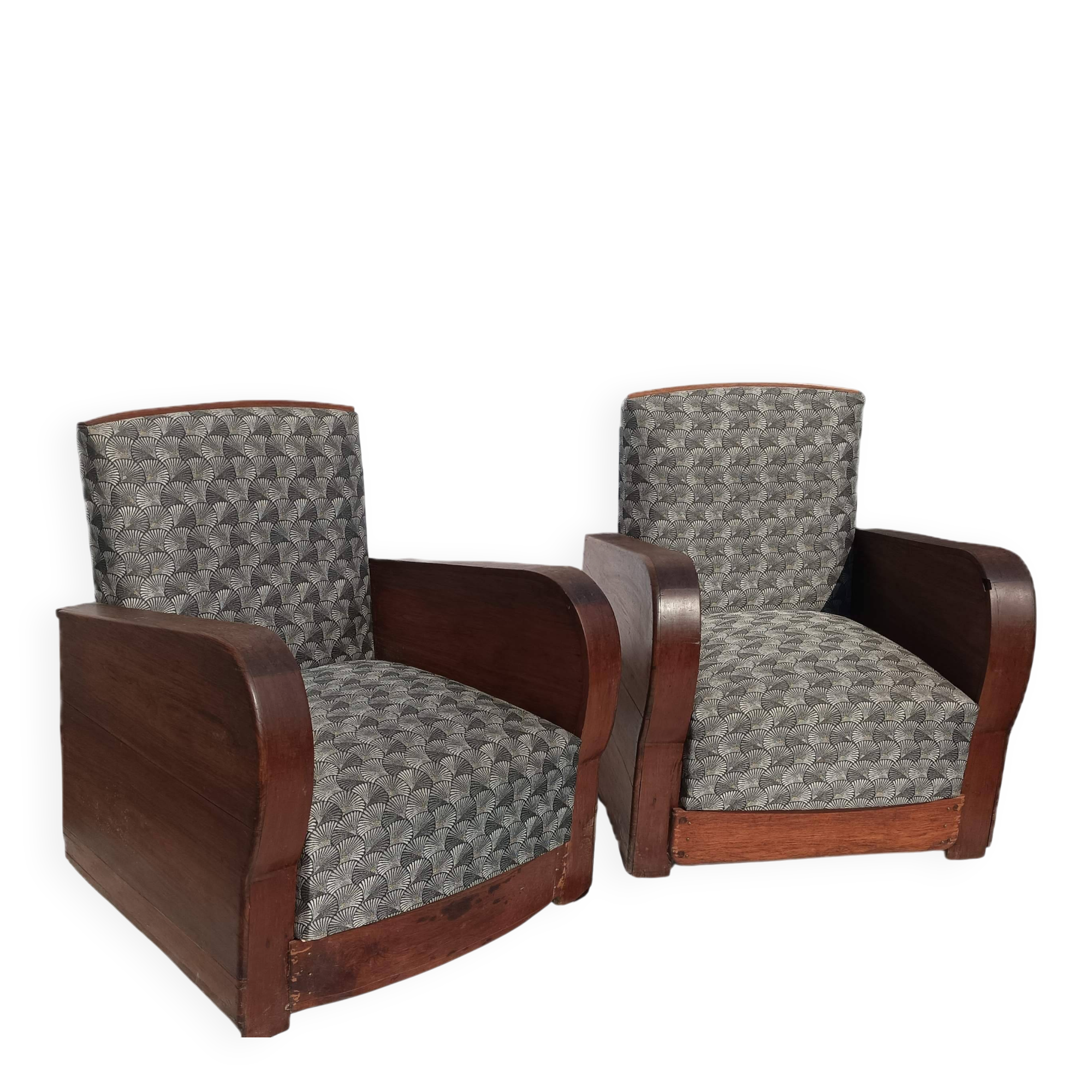 Paire de fauteuils club