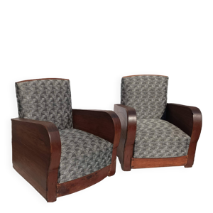 Paire de fauteuils club