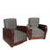 Paire de fauteuils club