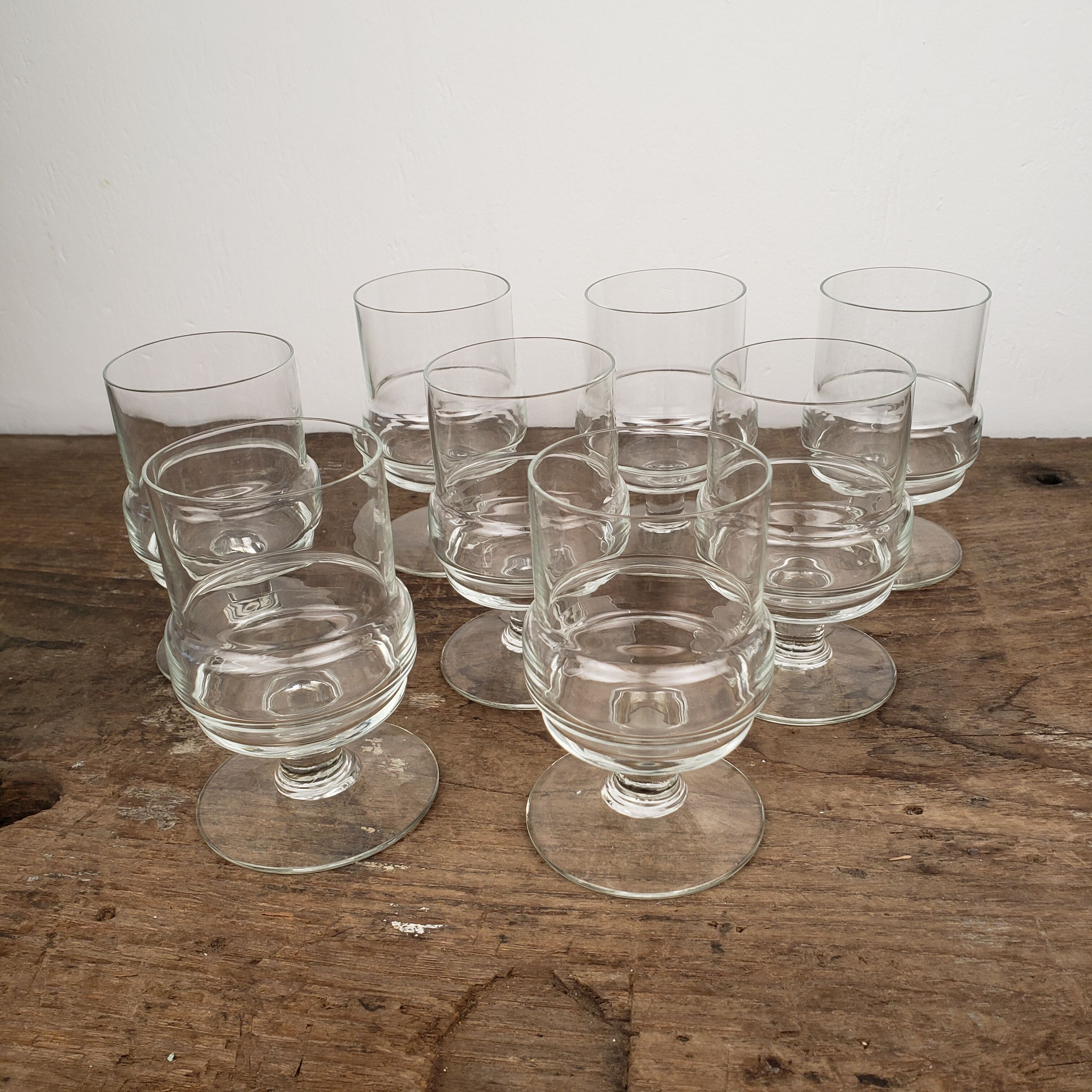 Vintage stemware x8