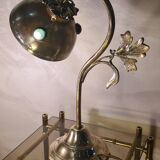 brass lamp with cabochons 1900 a20 electricity check h 34x27