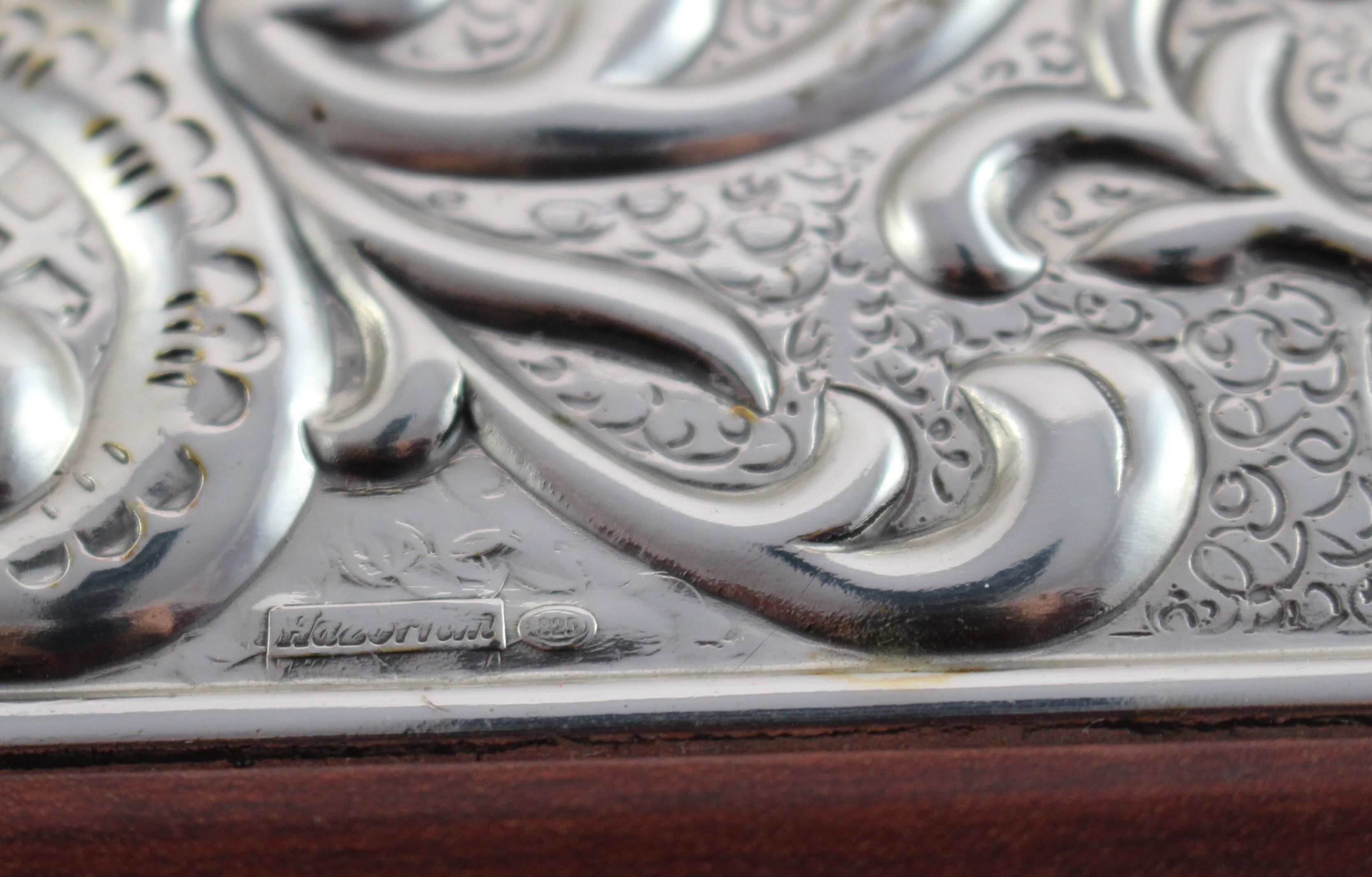 Hazorfim Wooden Tea Box With Sterling Silver Cover Selency