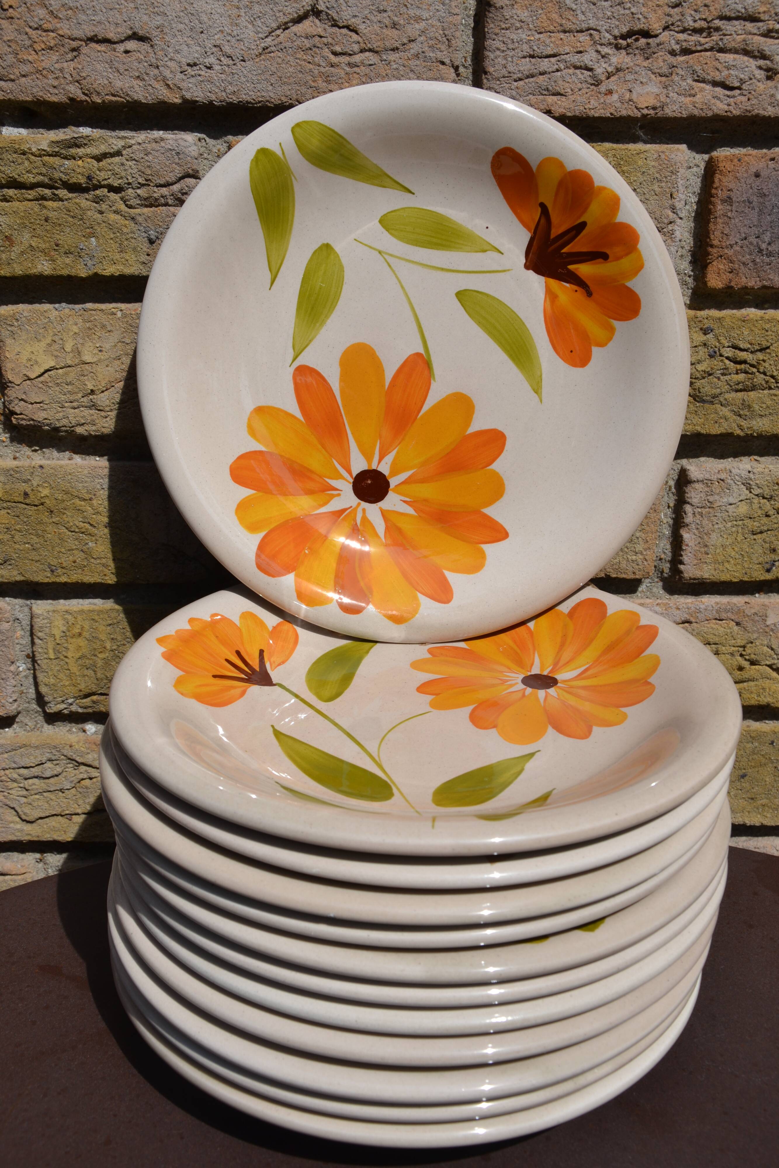 12 assiettes "Primula" Italy vintage