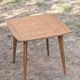 Table d'appoint vintage, plateau damier et pieds compas - Années 50/60