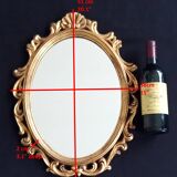 Louis xv golden wood style cartouche mirror