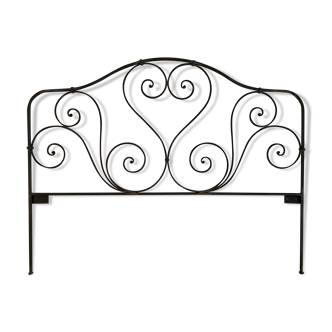 Patinated wrought iron headboard