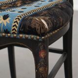 Antique French Napoleon III chair inlaid with mother-of-pearl