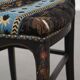 Chaise ancienne française Napoléon III incrustée de nacre