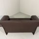 Christophe Giraud brown leather sofa Indy, Jori Belgium 1990’s