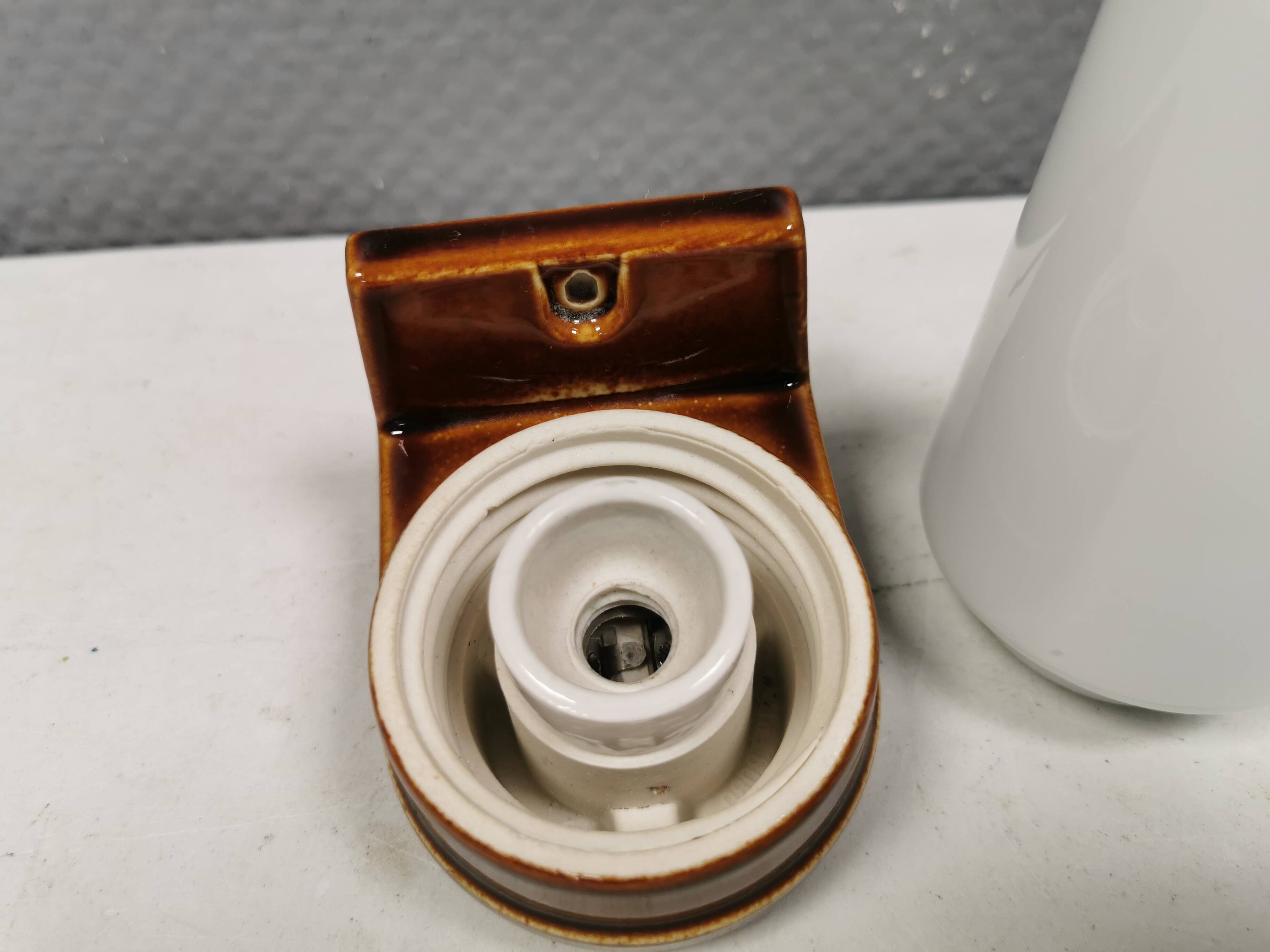 Ceramic bathroom lamp designed by Sigvard Bernadotte for Ifö Sweden 60-70s