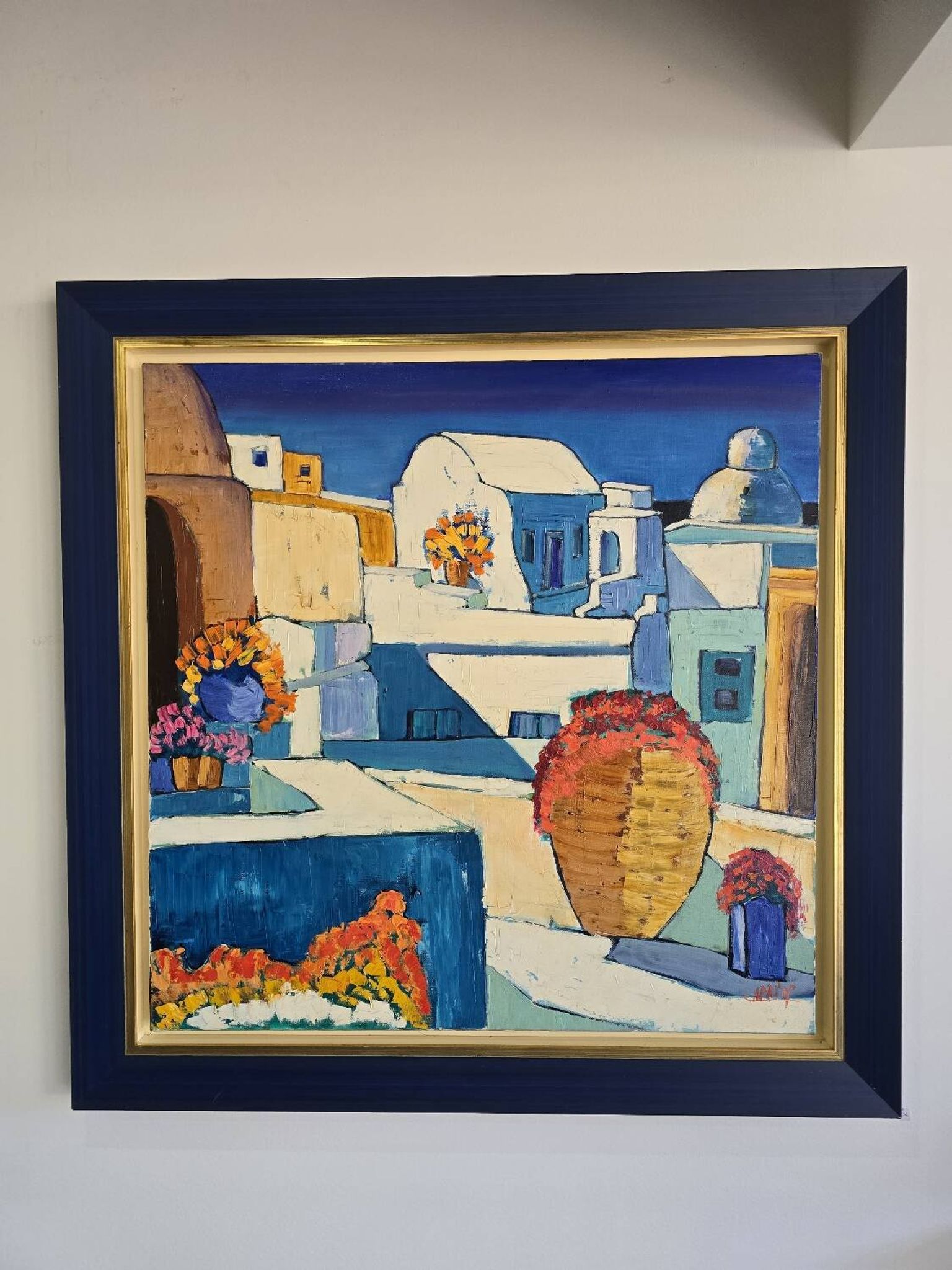 "Tableau 'Greek island of Mykonos' by Ghislaine Caprin"