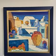"Tableau 'Greek island of Mykonos' by Ghislaine Caprin"