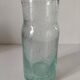 Vintage vase in very pale green bubbled glass, handcrafted