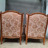 Pair of Louis XV style wing chairs