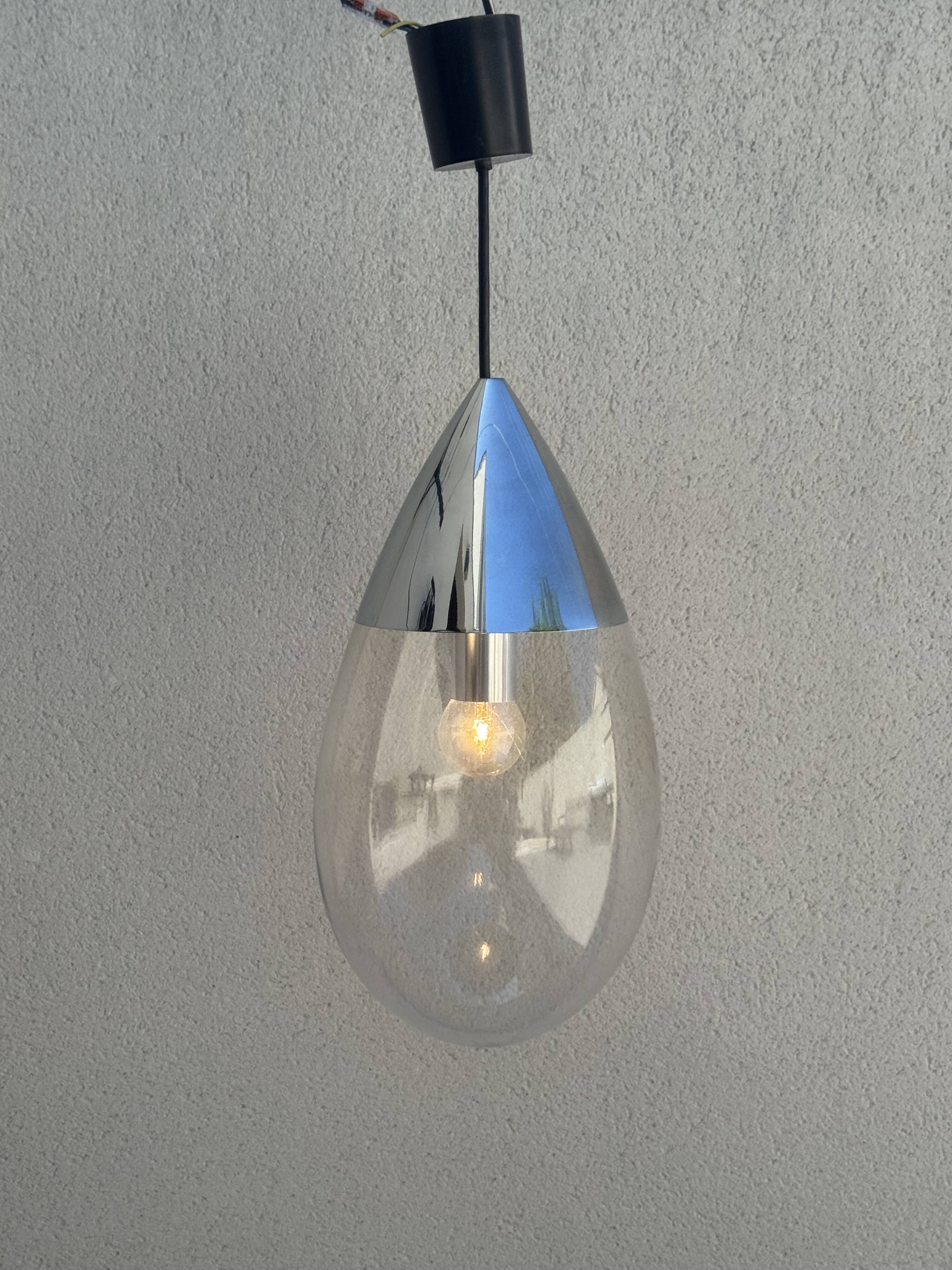 Designer pendant chandelier Goutte d'Eau – Glashütte Limburg 70s