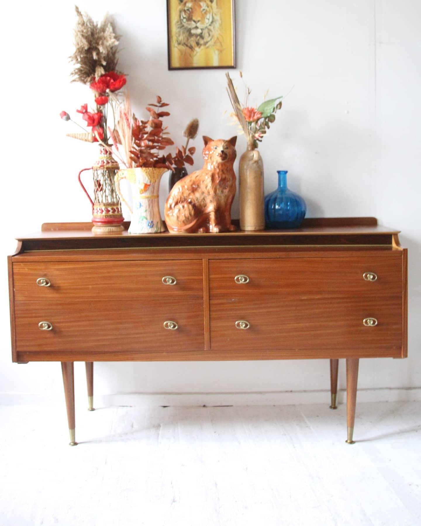 Small Vintage Sideboard with Dansette Legs, 1960s