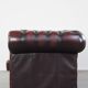 Chesterfield 2.5 seater sofa in dark red cowhide leather