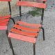 Serie de 4 chaises de terrasse "tolix"