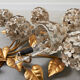 Vintage hydrangea wall lamp, 1950s