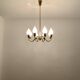 Danish Brass Chandelier by Fog and Morup
