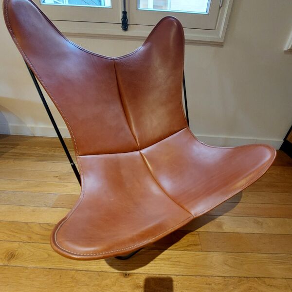 Fauteuil AA Airborne original – cuir cognac