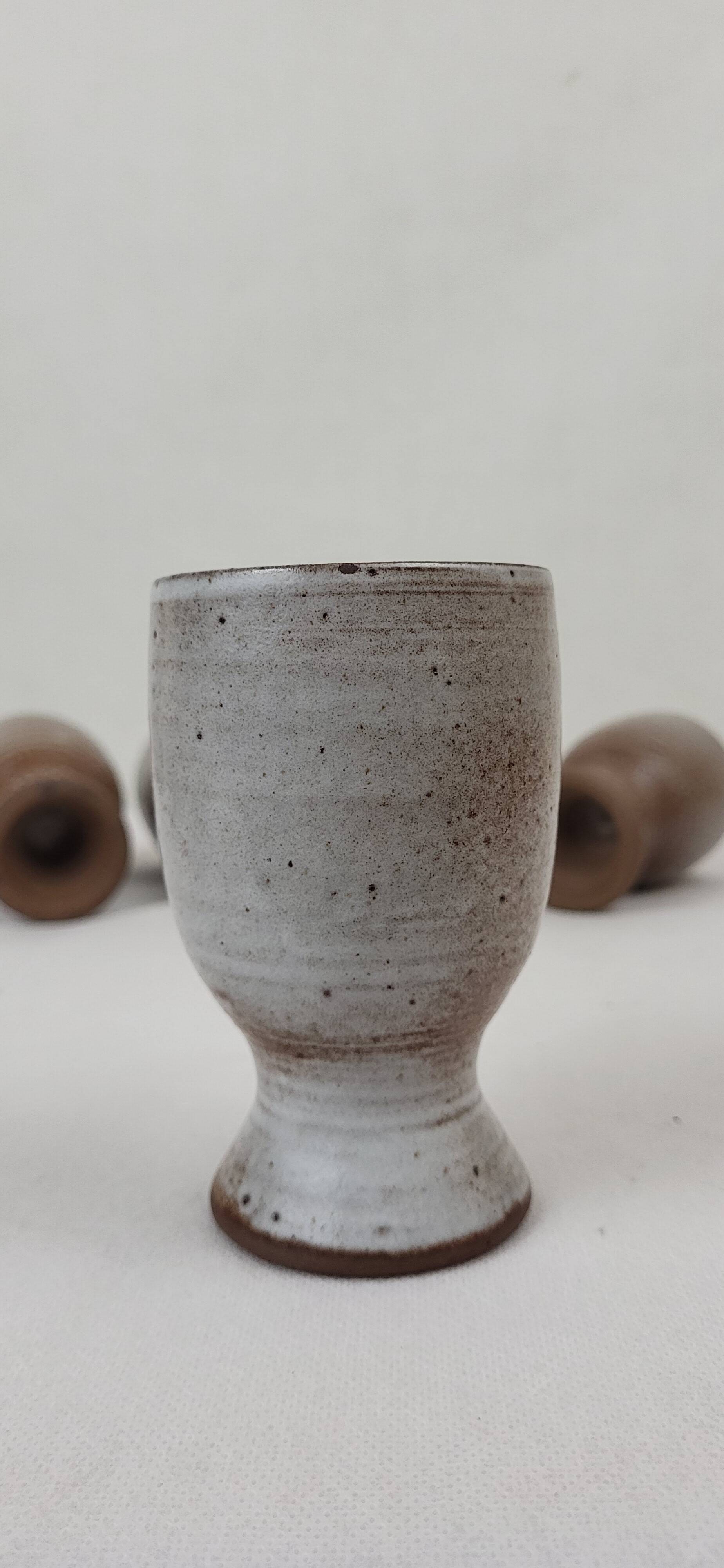 6 stoneware coffee cups from Ratilly / Pierlot