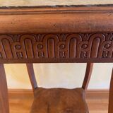 Antique carved wooden and marble console – late 19th century