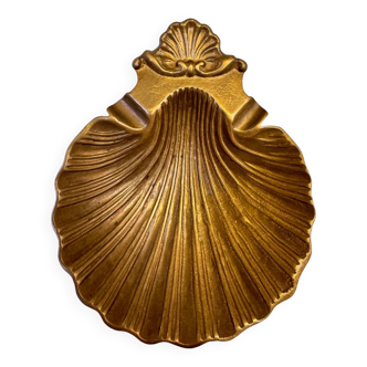 Plat coquillage en laiton vintage