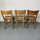 Set of 3 mismatched bistro chairs