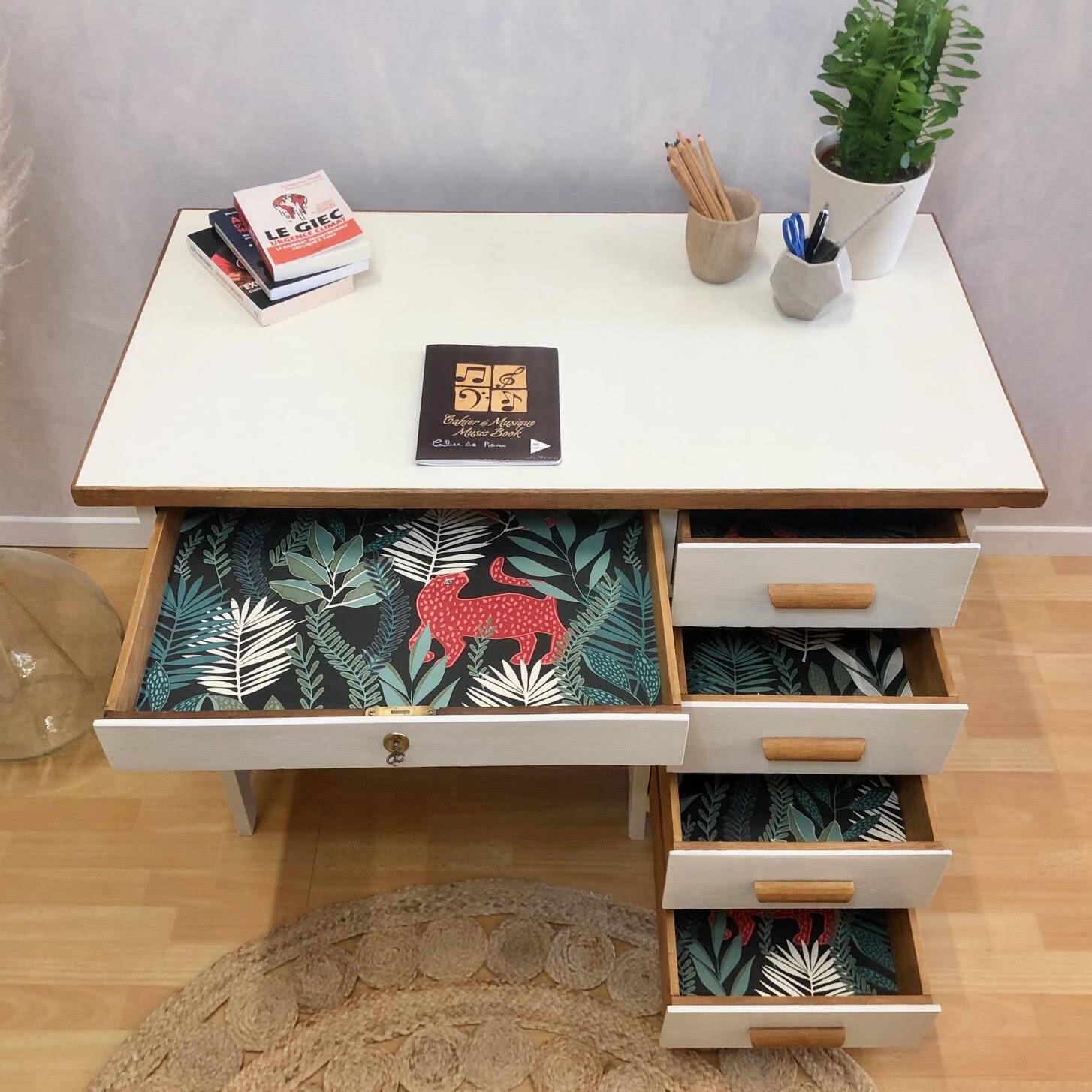 Vintage accounting desk