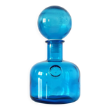 Bottle - Italian carafe Empoli blue fleur de lys 1960