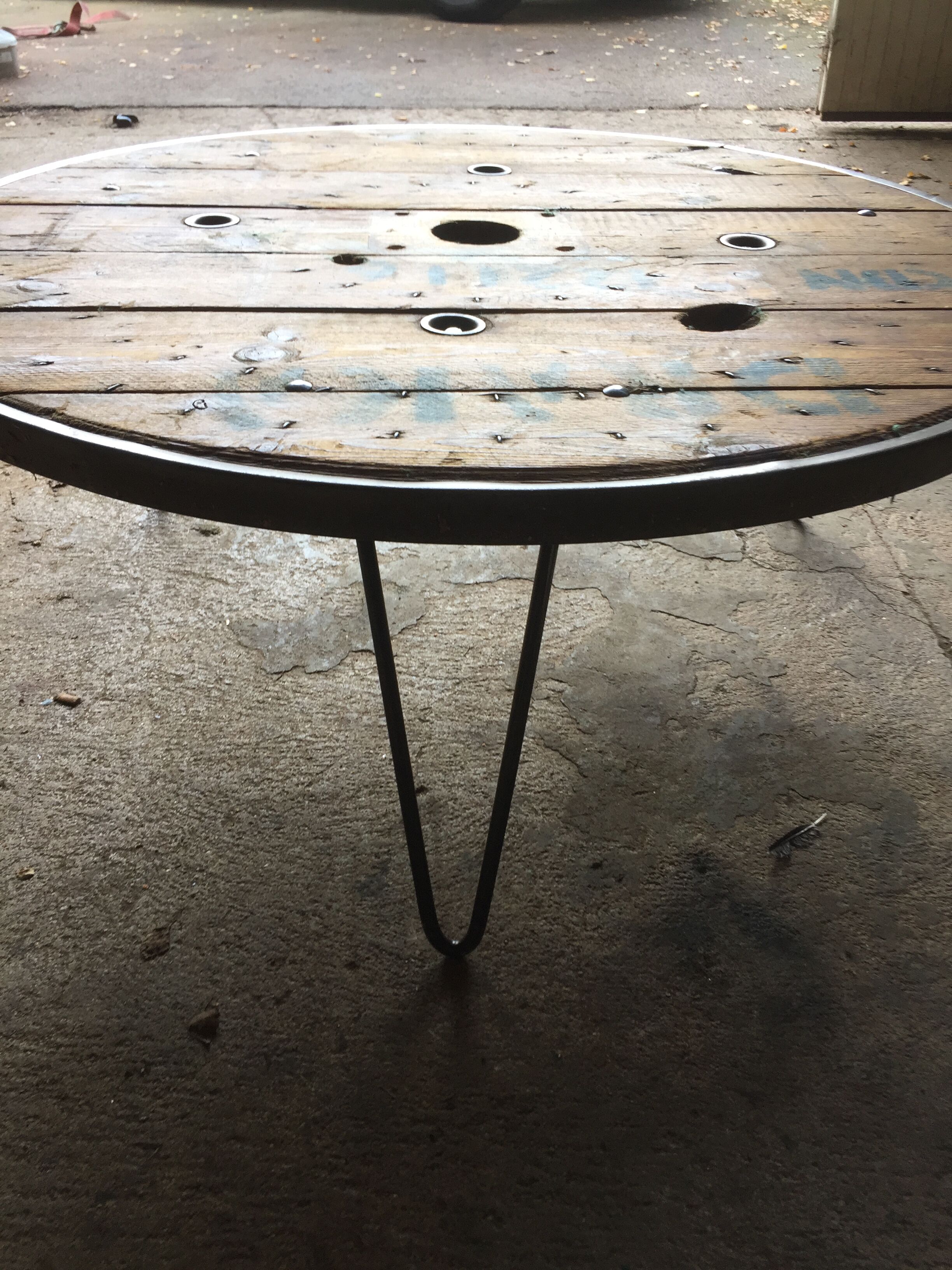 Industrial coffee table