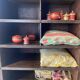 Colonial style wooden glass cabinet