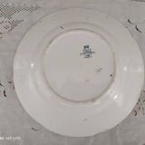 Round dish 1 in old earthenware from Longwy Lorrain model