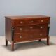 Commode ancienne en noyer 3 tiroirs, Italie XIXe siècle