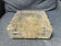 Vintage Flush Mount Square Glass Ceiling Lamp, Sunburst Motif