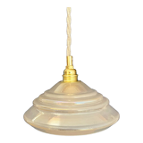 Vintage lampshade pendant lamp in pearlescent glass