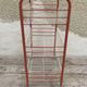 Shelf 3 bins in white metal removable vintage 70s