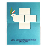 Polish Poster World Assembly of Builders of Peace,  Warsaw 1977 by Karol Śliwka