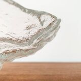 Vintage frosted glass bowl, 1970s.