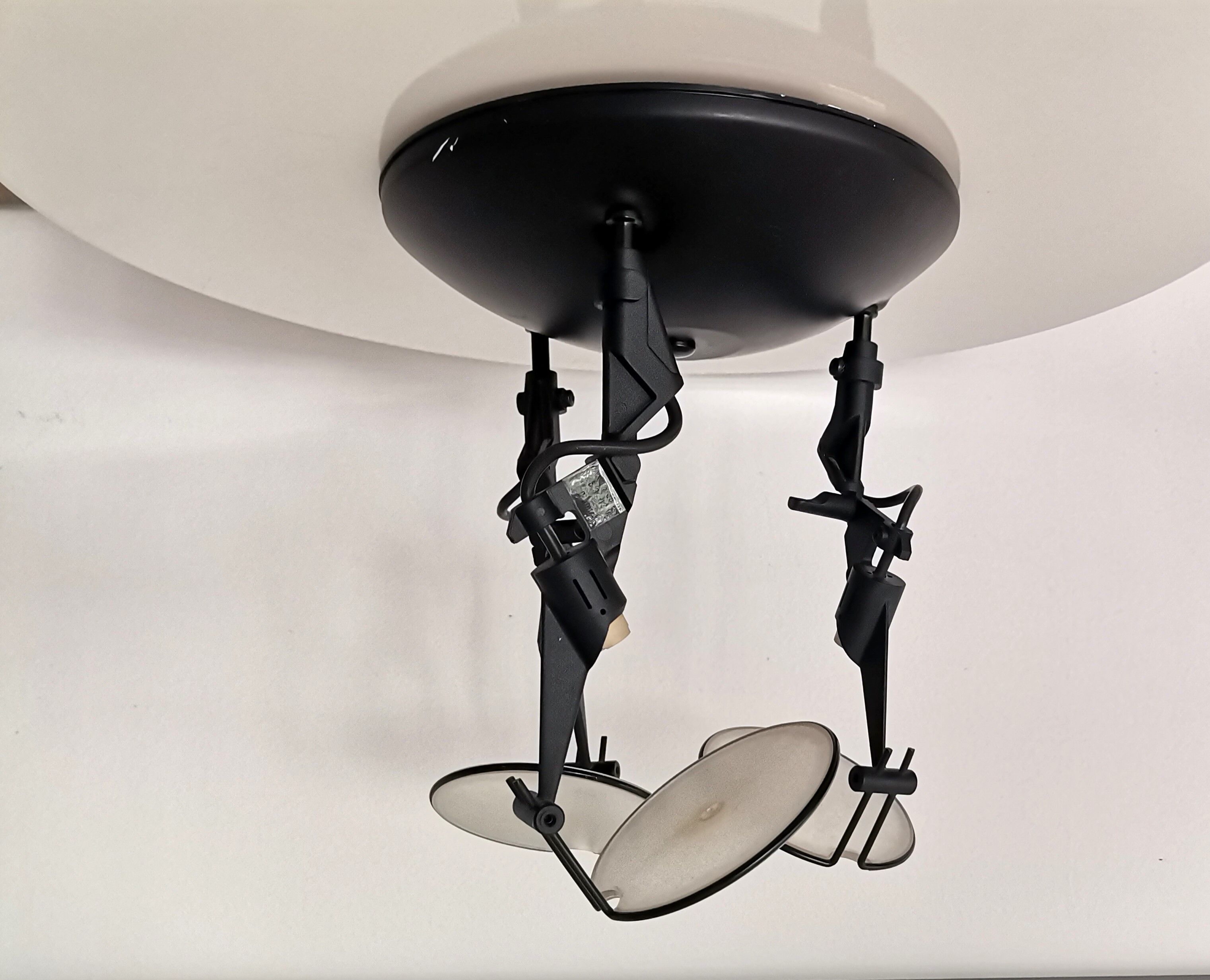 Industrial style Black 3 spot floodlight flush mount ceiling lamp