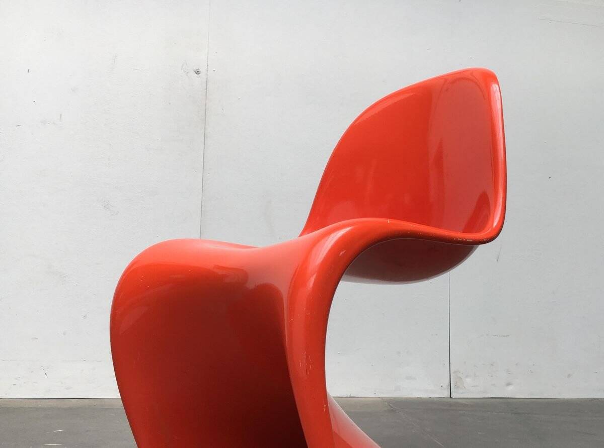 Mid-century Panton side chair set by Verner Panton for Herman Miller, 1960s.