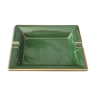 Green and gilded ceramic ashtray M99