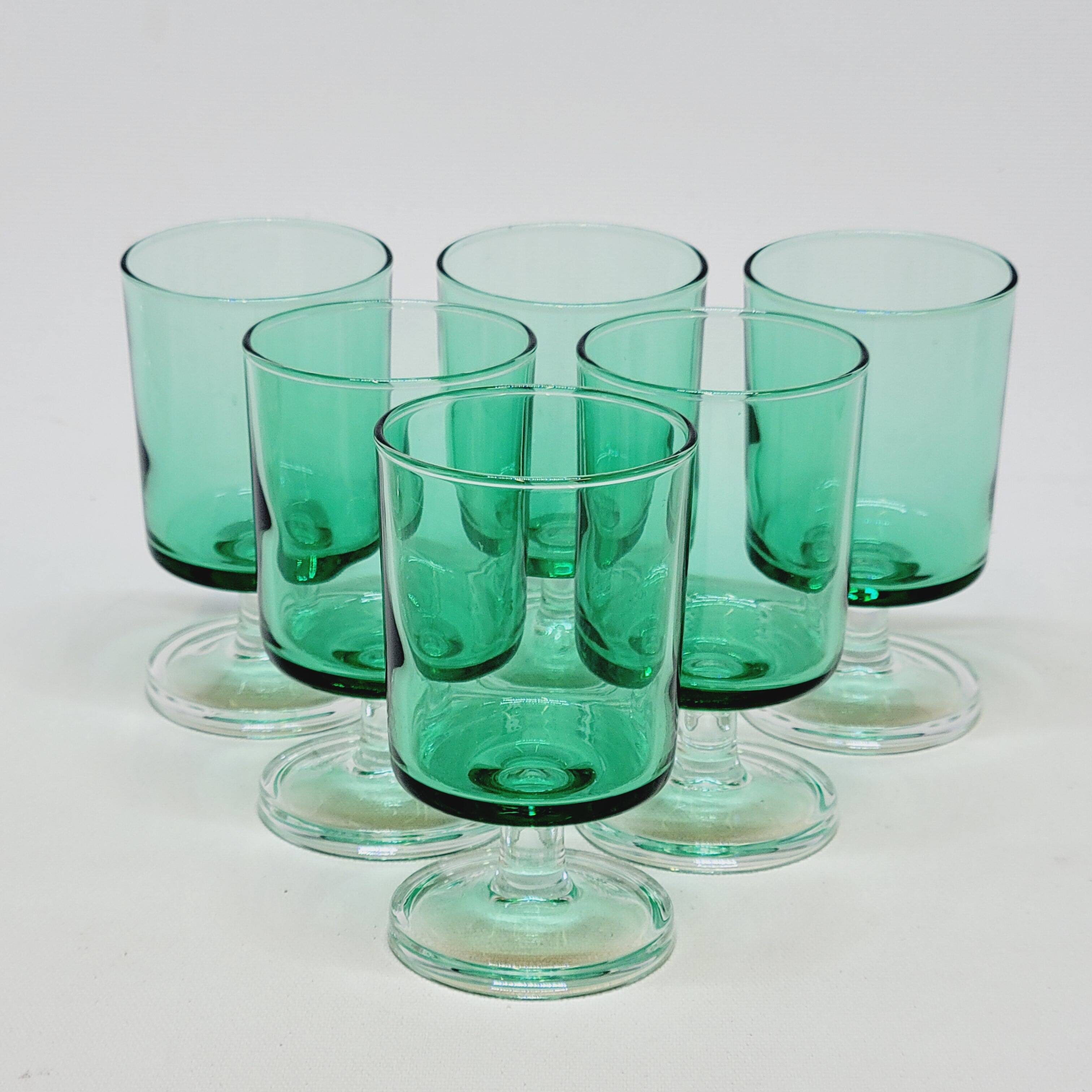 6 Luminarc Sweden Mint Green Glasses